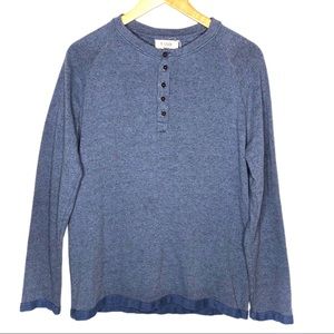 NWOT M. Singer Signature Blend Henley Long Sleeve